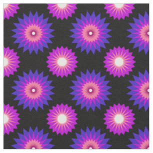 Genderfluidity pride colors /black flower pattern fabric