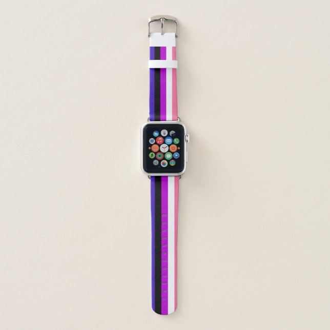 Genderfluidity Pride flag Apple Watch Band (Front)