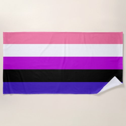 Genderfluidity Pride flag Beach Towel