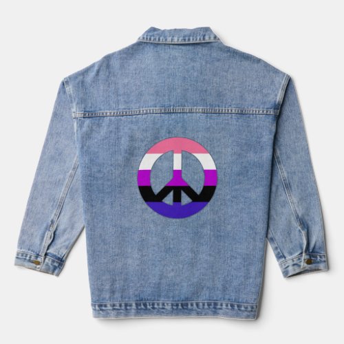 Genderfluidity Pride flag  Denim Jacket
