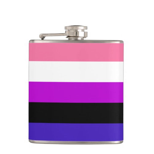 Genderfluidity Pride flag Flask