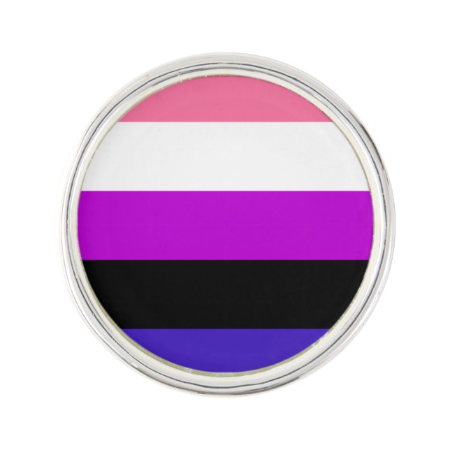 Genderfluidity Pride flag Lapel Pin (Front)