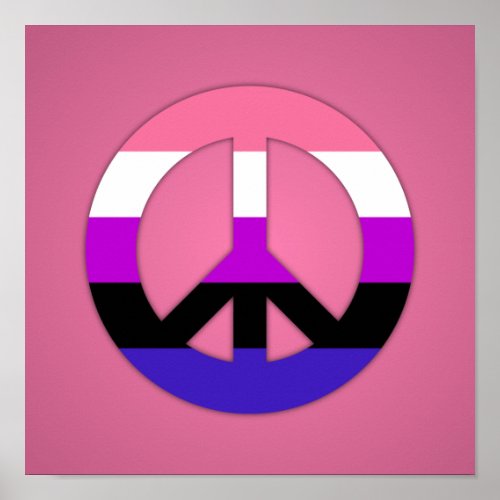 Genderfluidity Pride flag Poster