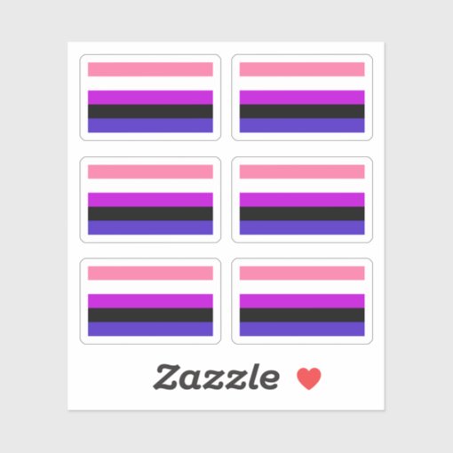 Genderfluidity Pride Flag Sticker Zazzle 9867