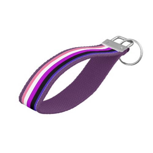 Genderfluidity Pride flag Wrist Keychain