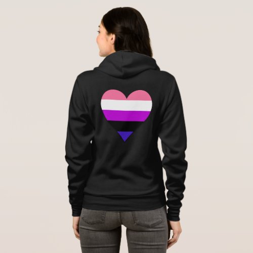 Genderfluidity pride heart  hoodie