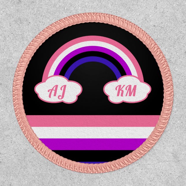 Genderfluidity Pride rainbow with flag Patch (Front)