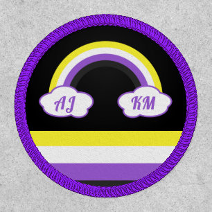 Genderfluidity Pride rainbow with flag Patch