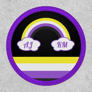 Genderfluidity Pride rainbow with flag Patch