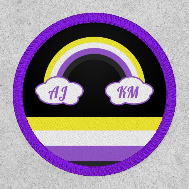 Genderfluidity Pride rainbow with flag Patch (Front)