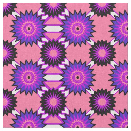 Genderfluidity Pride seamless pink flower pattern  Fabric