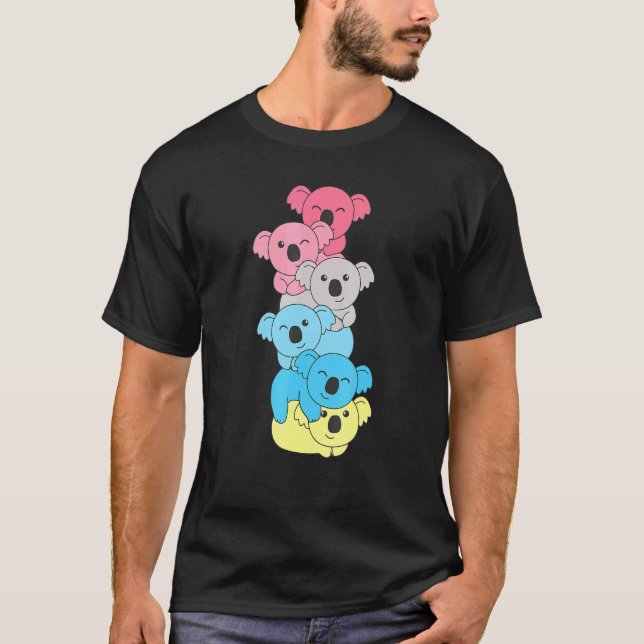 Genderflux Flag Pile Pride Lgbtq Koalas Genderflux T-Shirt (Front)