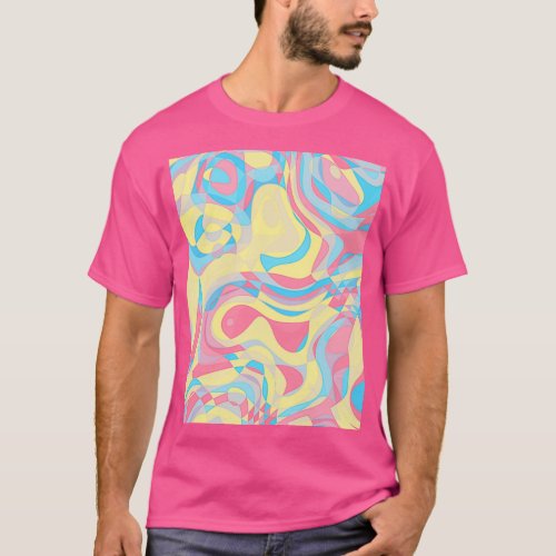 Genderflux Pride Busy Abstract Layered Curves Grap T_Shirt