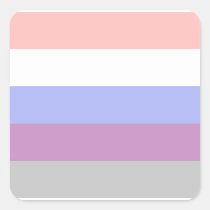 genderflux square sticker