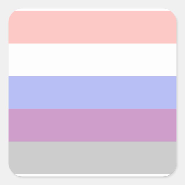 genderflux square sticker (Front)