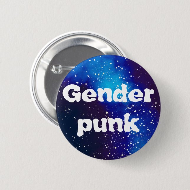 Genderpunk Customizable Galaxy Identity Button (Front & Back)
