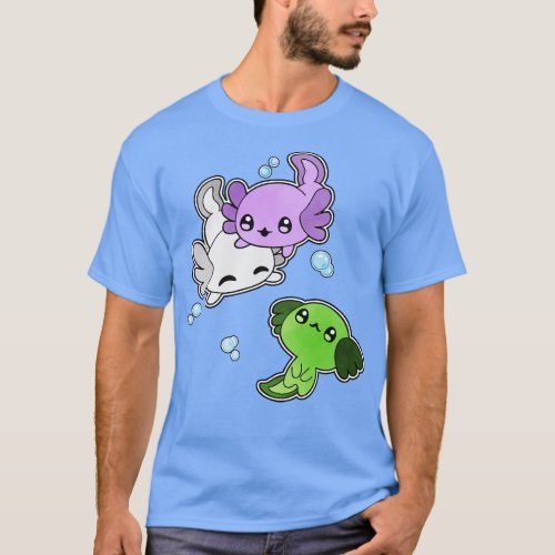Genderqueer Axolotl LGBT Pride Flag T_Shirt