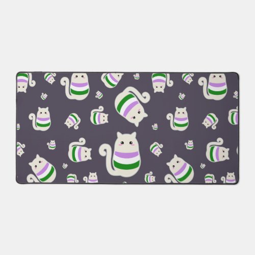 Genderqueer Cat Desk Mat