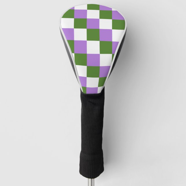 Genderqueer  chackered pattern golf head cover (Front)