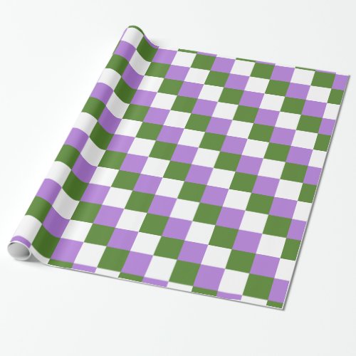 Genderqueer colors checkered patter Wrapping Paper