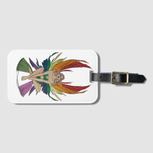 Genderqueer Faerie Luggage Tag (Front Horizontal)
