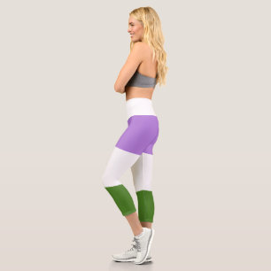 GenderQueer Flag Capri Leggings