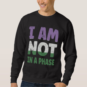 Genderqueer Flag I am not in a Phase LGBTQ Sweatshirt