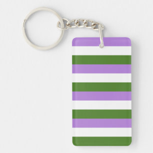 Genderqueer Flag Keychain