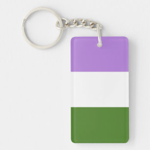 Genderqueer Flag Keychain