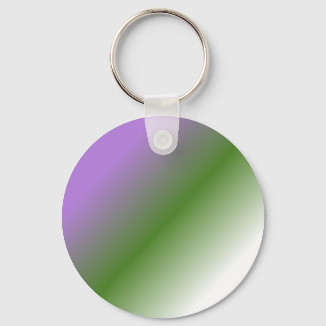 Genderqueer flag keychain - gradient (Front)