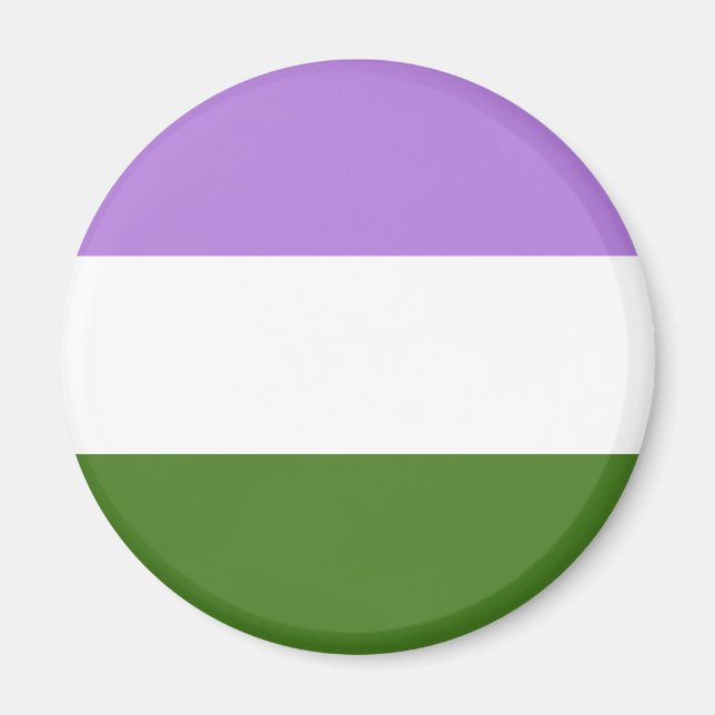 Genderqueer Flag LGBT Magnet (Front)