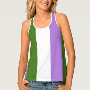 Genderqueer Flag LGBTQ+ Pride Racerback Tank Top