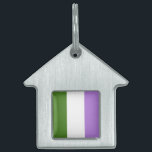 GENDERQUEER FLAG ORIGINAL -.png Pet Name Tag<br><div class="desc">If life were a T-shirt, it would be totally Gay! Browse over 1, 000 Pride, Culture, Equality, Slang, & Humor Designs. The Most Unique Gay, Lesbian Bi, Trans, Queer, and Intersexed Apparel on the web. Everything from GAY to Z @ http://www.GlbtShirts.com FIND US ON: THE WEB: http://www.GlbtShirts.com FACEBOOK: http://www.facebook.com/glbtshirts TWITTER:...</div>