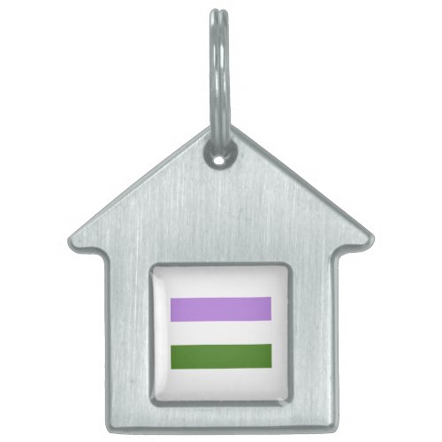 GENDERQUEER FLAG ORIGINAL _png Pet Tag