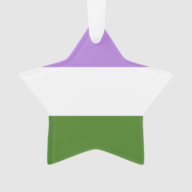 Genderqueer Flag Ornament (Front)