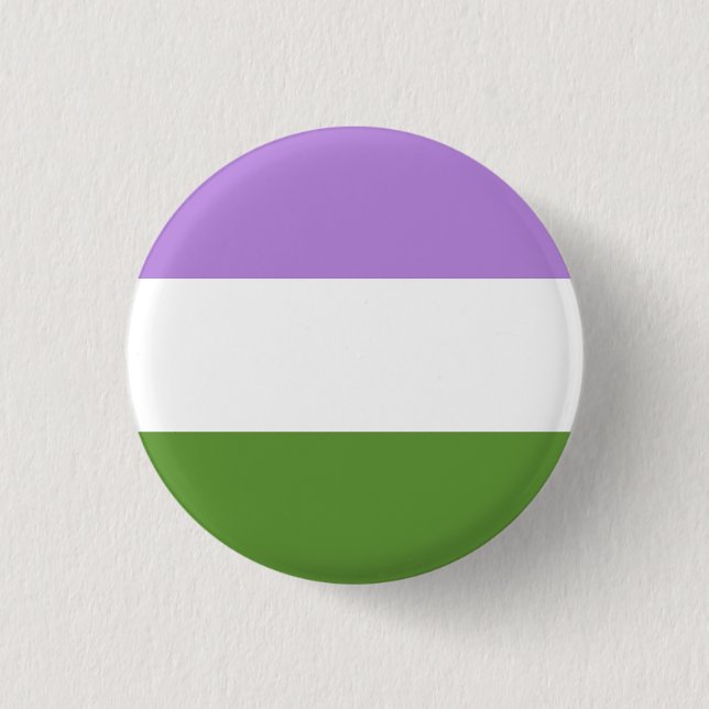 genderqueer flag pinback button (Front)