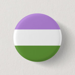 genderqueer flag pinback button