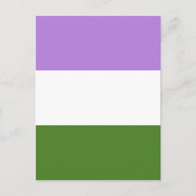 Genderqueer Flag Postcard (Front)