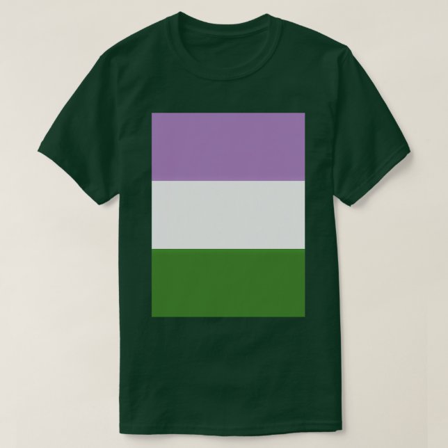 Genderqueer Flag T-Shirt (Design Front)