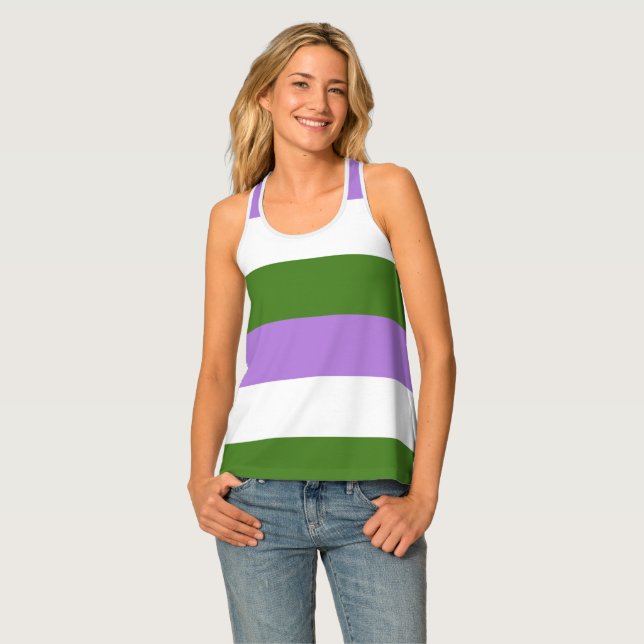 GenderQueer Flag Tank Top (Front Full)