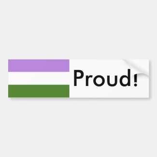 GenderQueer GenderFluid Pride Flag Bumper Sticker