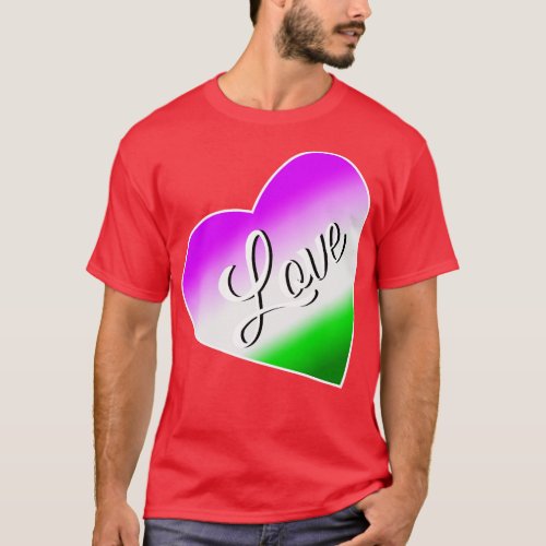 Genderqueer Love Heart T_Shirt