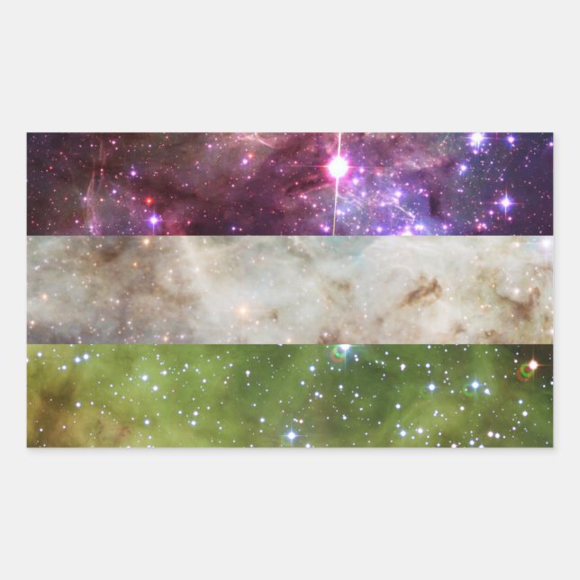 Genderqueer nebula flag stickers (Front)