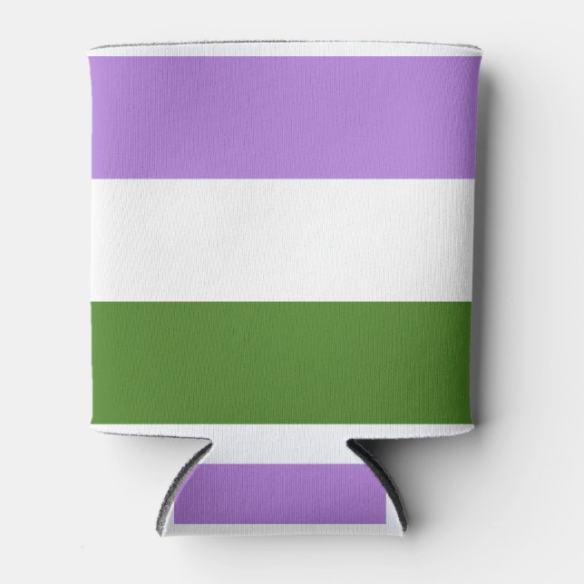 Genderqueer Pride Can Cooler (Front)