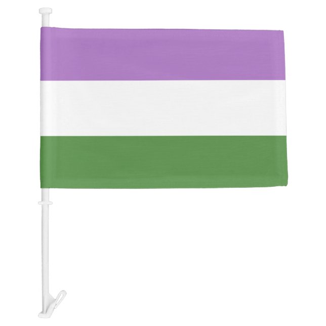 Genderqueer Pride Car Flag (Front)