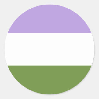 Genderqueer Pride Circle Sticker