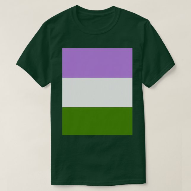 Genderqueer Pride Color Scheme Graphic T-Shirt (Design Front)