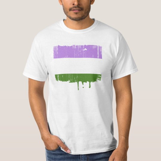 GENDERQUEER PRIDE DISTRESSED DESIGN T-Shirt