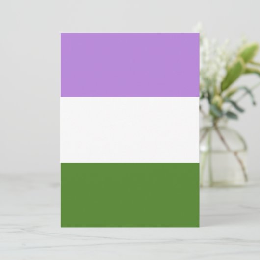 Genderqueer Pride Flag (Standing Front)