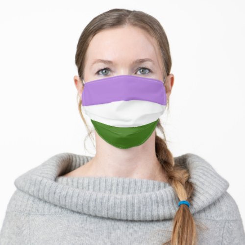 Genderqueer Pride Flag Adult Cloth Face Mask